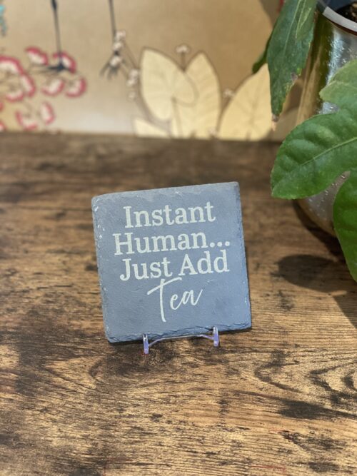 Slate Coaster Tea Lover Image of tea slate coaster