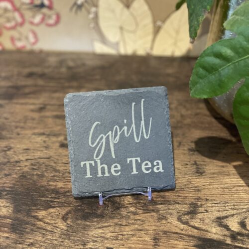 Image of tea slate coaster