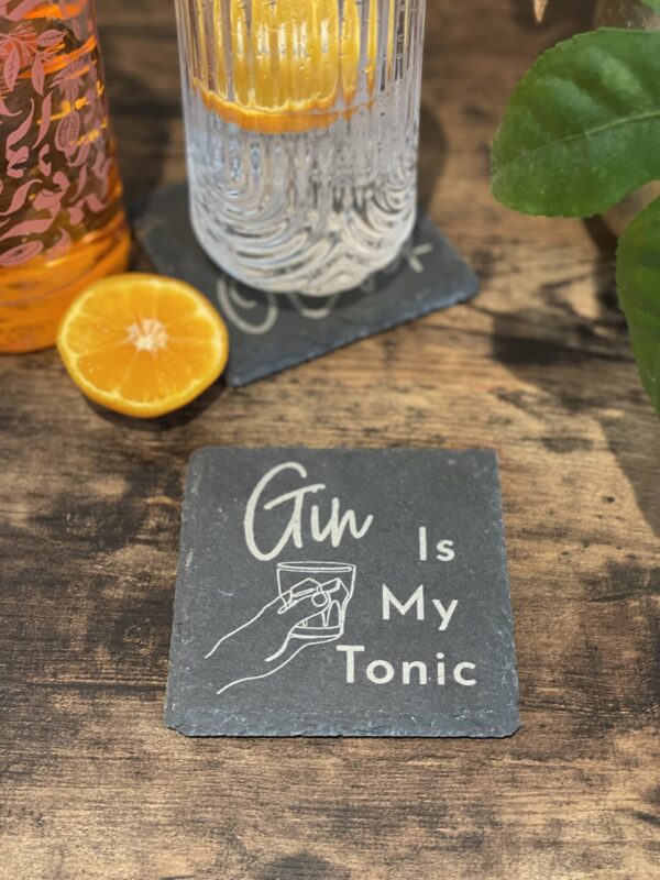 Slate Coaster Gin Lover