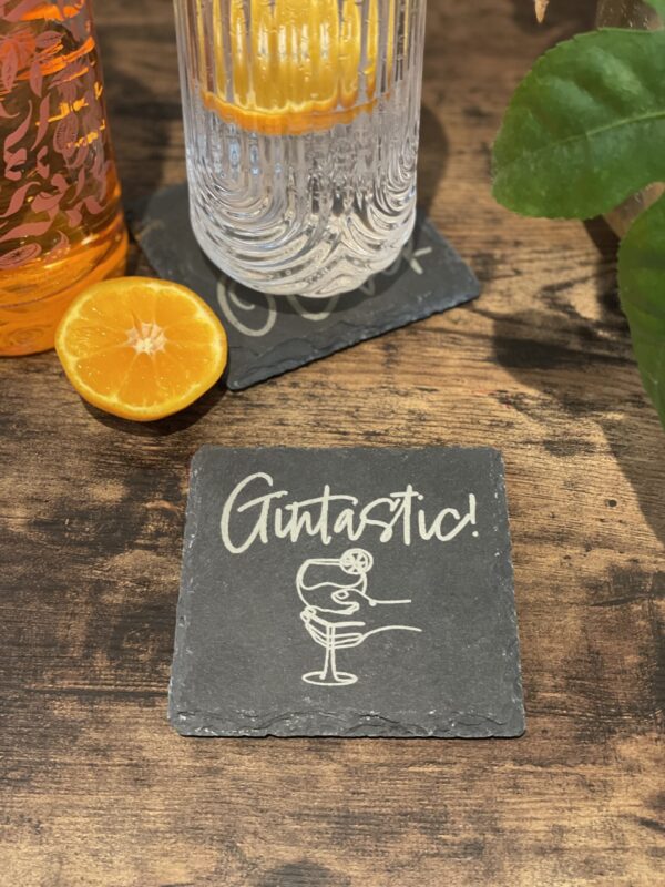Slate Coaster Gin Lover