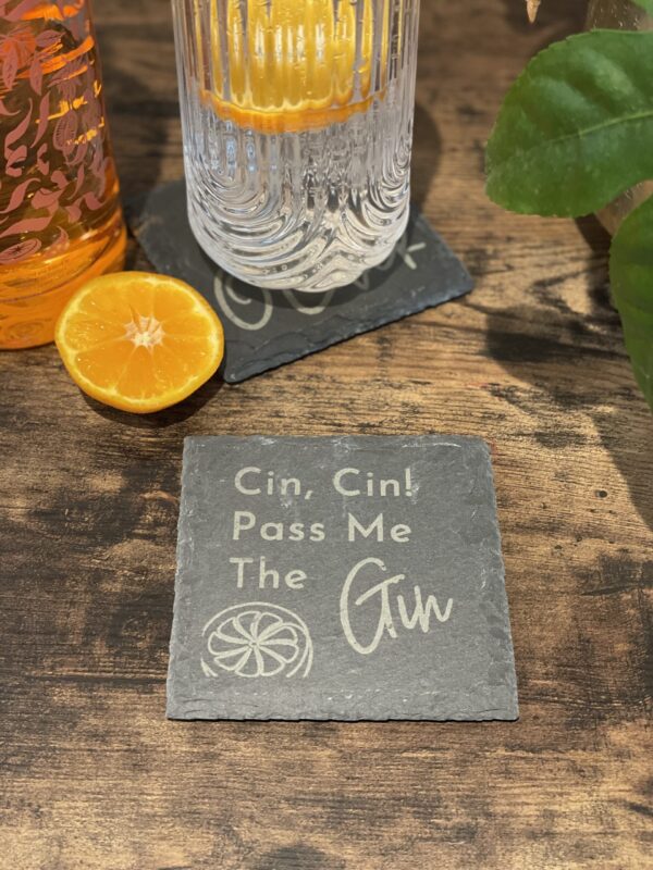Slate Coaster Gin Lover