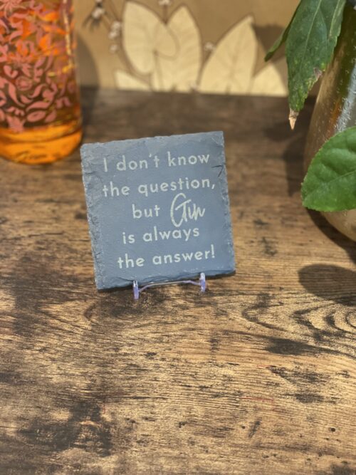 Slate Coaster Gin Lover