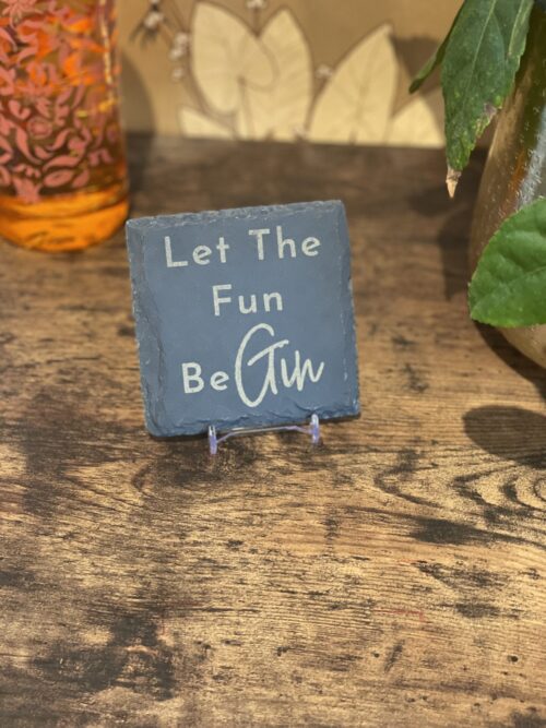 Slate Coaster Gin Lover