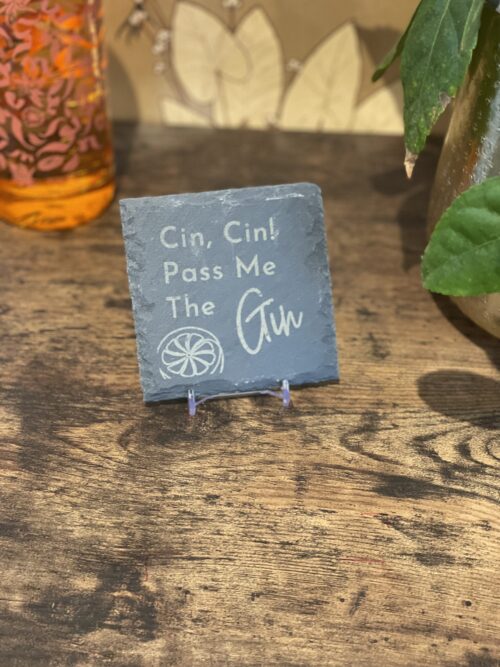Slate Coaster Gin Lover
