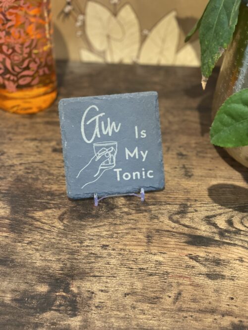 Slate Coaster Gin Lover