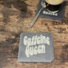A Complete Set of our Coffee Slate Coasters with free holder
