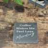 A Complete Set of our Coffee Slate Coasters with free holder