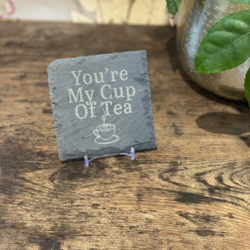 Image of tea slate coaster