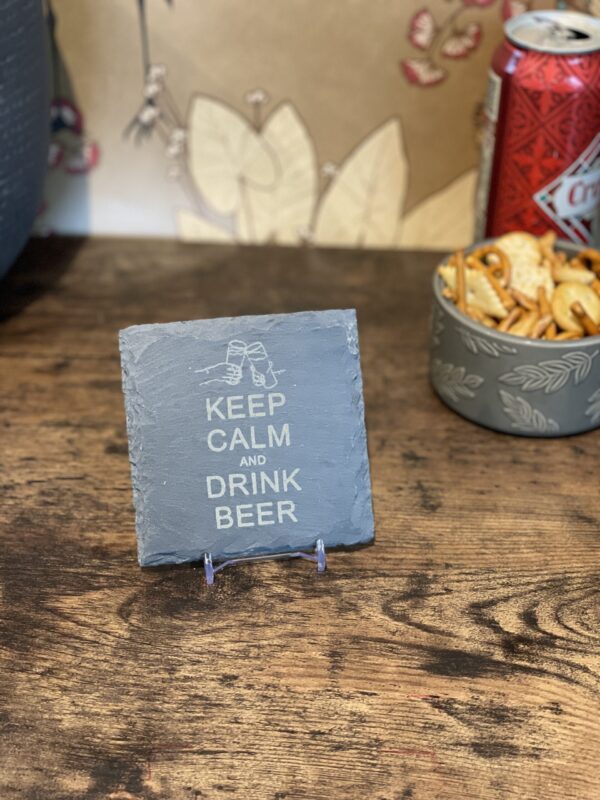 Image of beer slate coaster