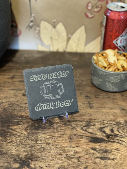 Slate Coaster Beer Lover Image of beer slate coaster