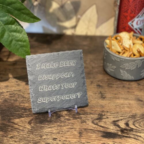 Slate Coaster Beer Lover Image of beer slate coaster