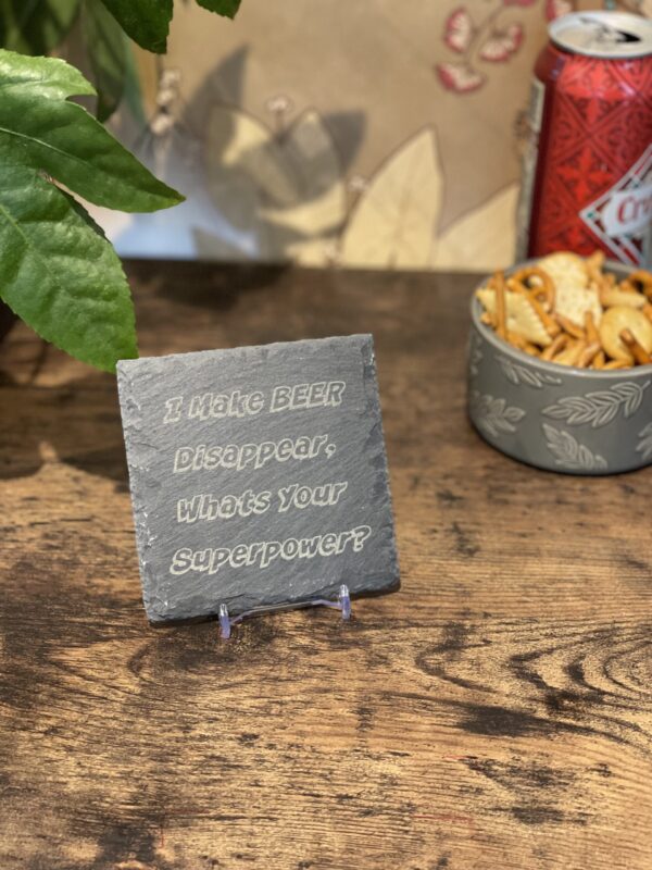 Image of beer slate coaster