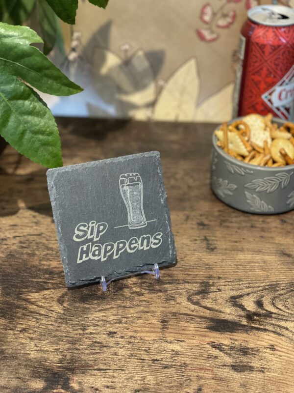 Image of beer slate coaster