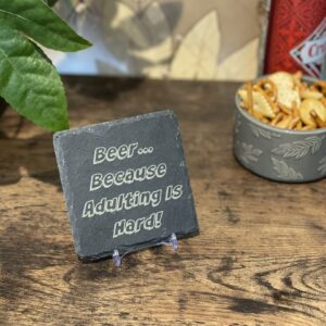 Image of beer slate coaster