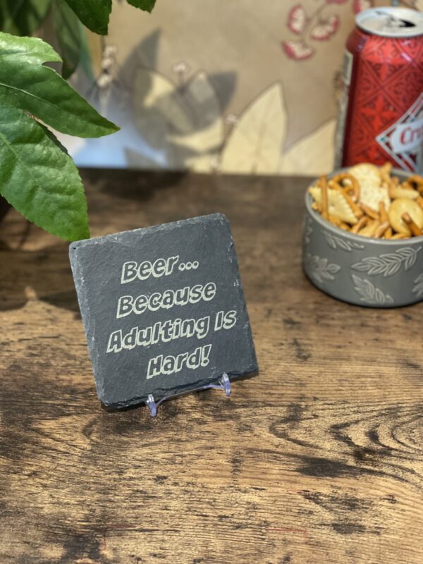 Image of beer slate coaster