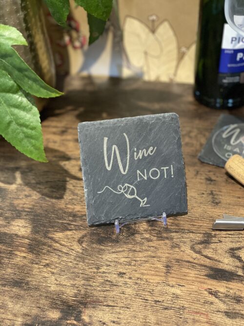 Slate Coaster Wine Lover