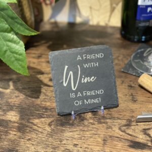 Slate Coaster Wine Lover