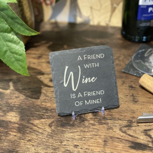 Slate Coaster Wine Lover