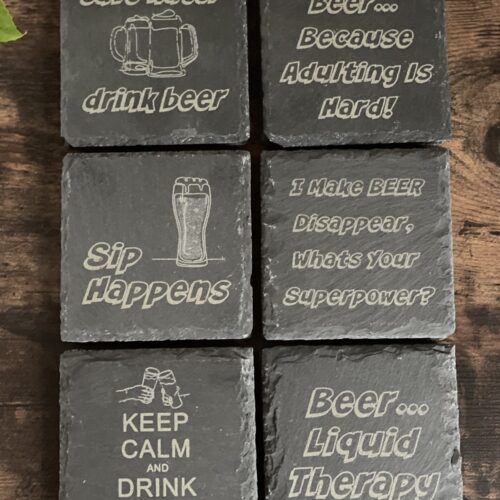 Slate Coaster Set