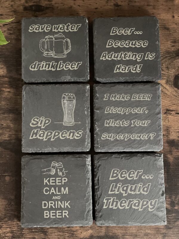 Slate Coaster Set
