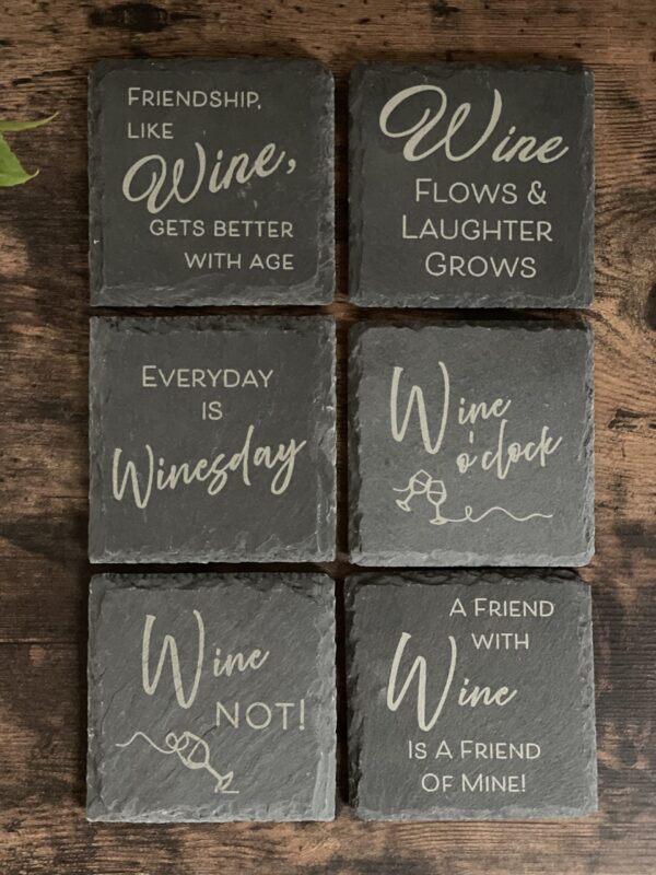 Slate Coaster Wine Lover