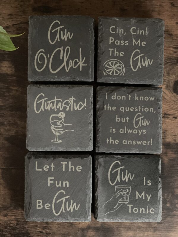 Slate Coaster Gin Lover