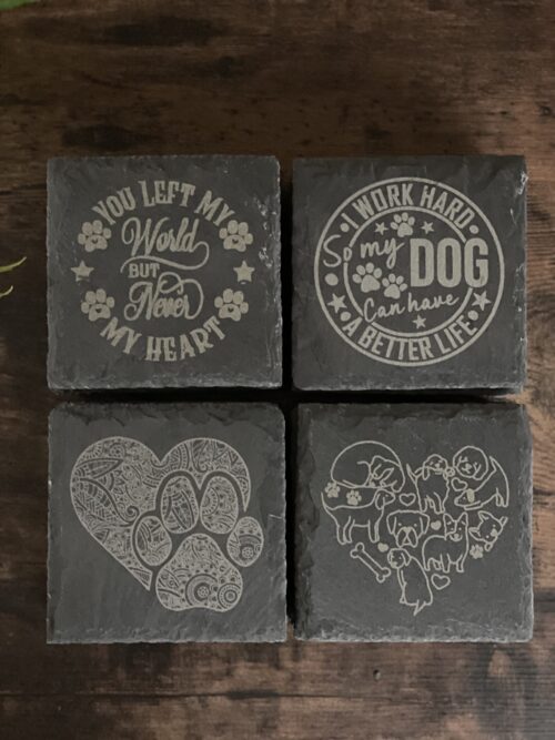 Group of Dog Slate Coasters