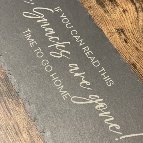 Snacks Gone Slate Cheeseboard