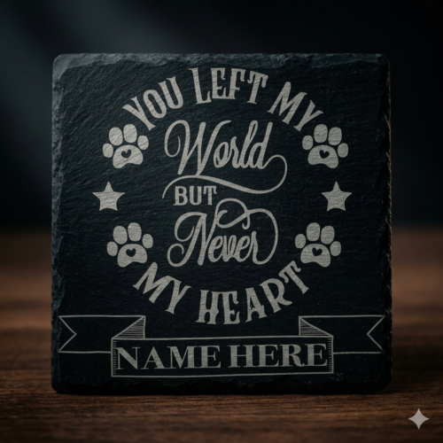 Customised slate coaster