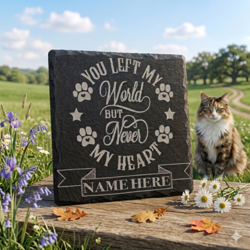 Pet Memorial Coaster – 10cm Engraved Pet Tribute