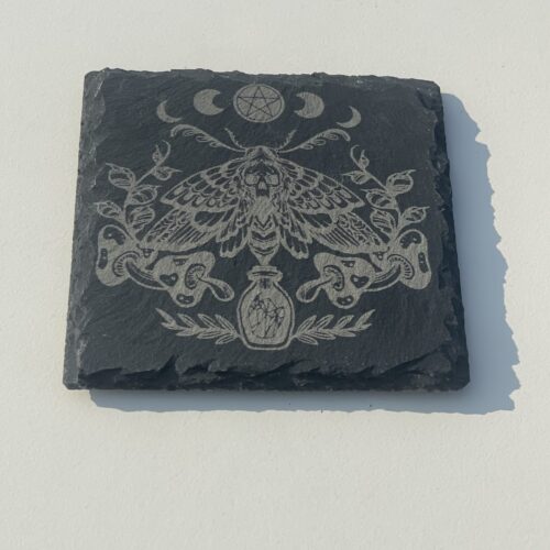 The Moth Slate Coaster