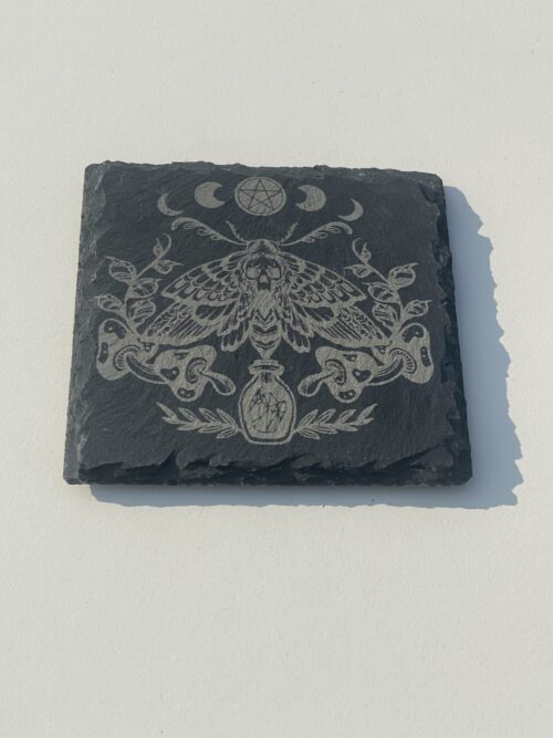 Moth The Moth Slate Coaster