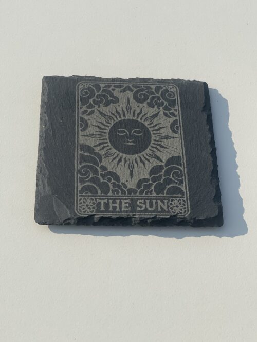 The Sun Mystic Slate Coaster