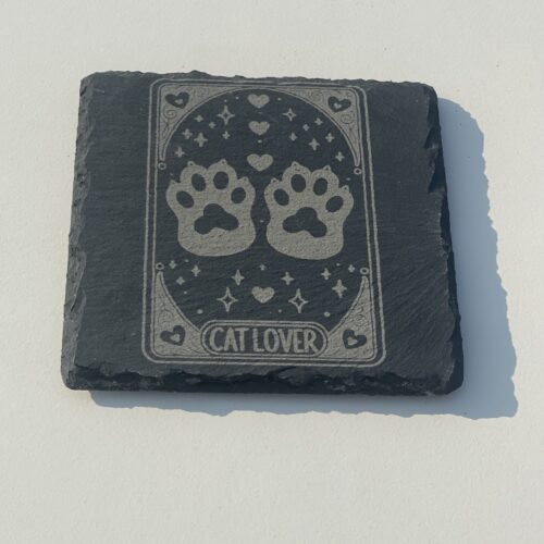 The Cat Lover 2 Slate Coaster