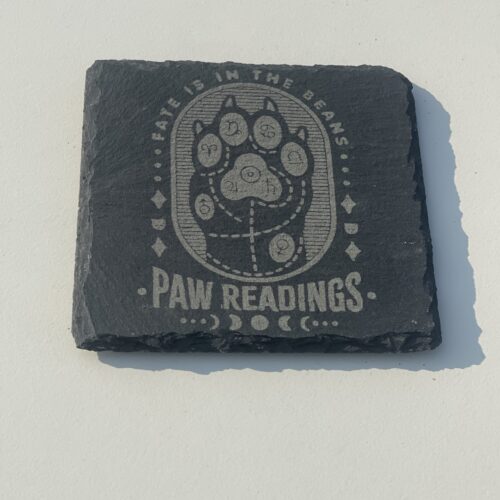 The Paw Readings Slate Coaster