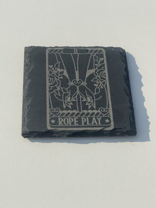 The Rope Play Slate Coaster
