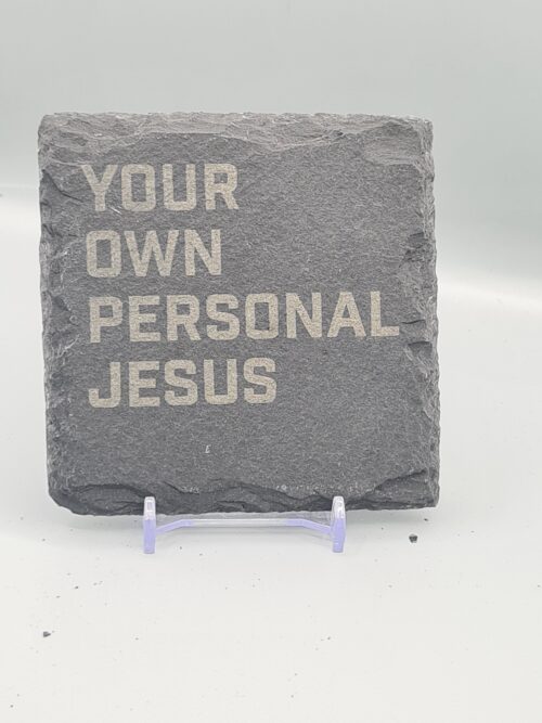 1000060952 Your Own Personal Jesus Lyric Slate Coasters