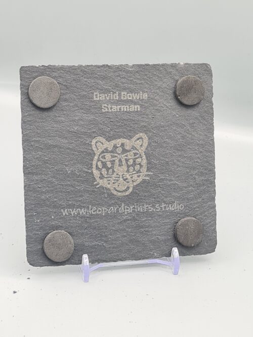 David Bowie Starman Let All The Children Boogie Lyric Slate Coaster