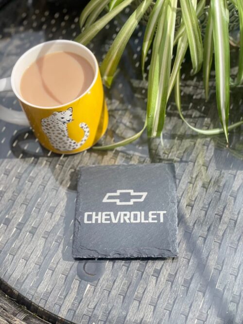 Chevrolet Slate Coaster – Engraved Natural Slate Car Gift
