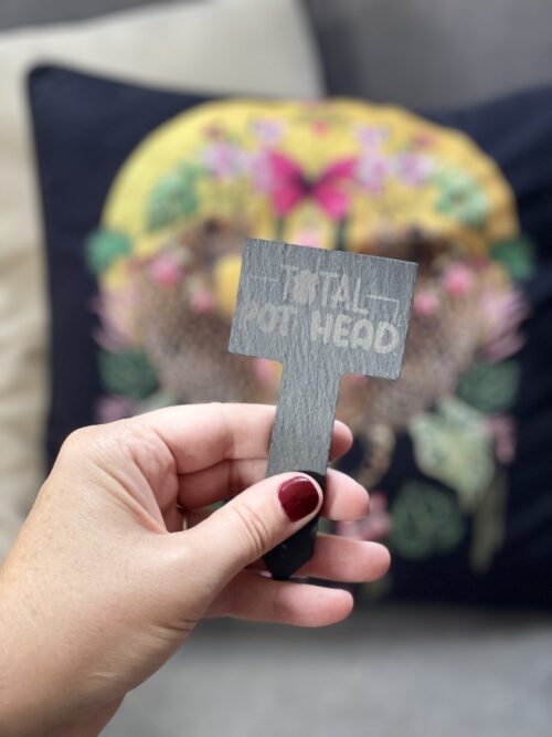 Total Pot Head Slate Herb Garden Marker