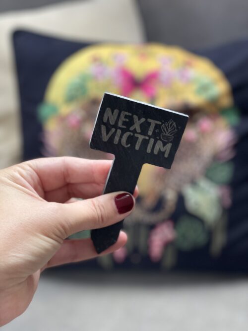 Next Victim Slate Herb Garden Marker