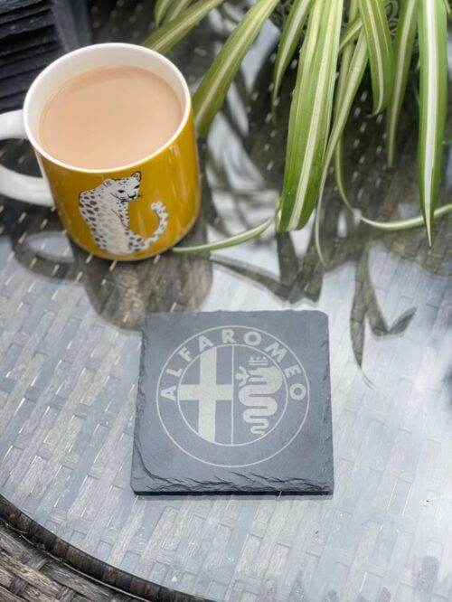 Alfa Romeo Alfa Romeo Slate Coaster – Engraved Natural Slate Car Gift