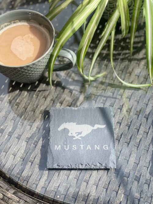 Mustang Mustang Slate Coaster – Engraved Natural Slate Car Gift