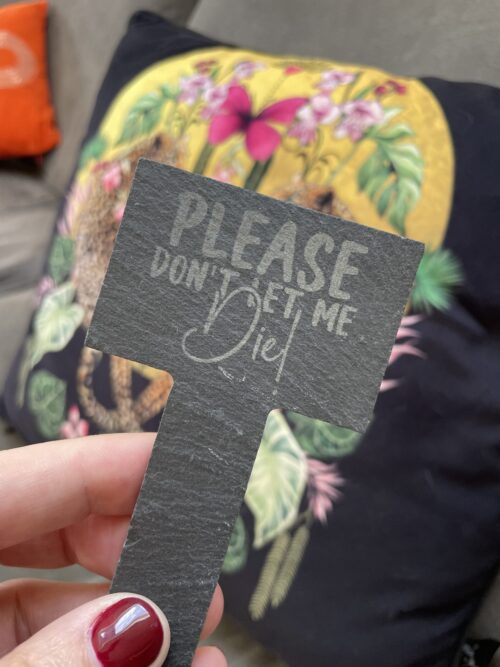 Please Don't Let Me Die Slate Herb Garden Marker