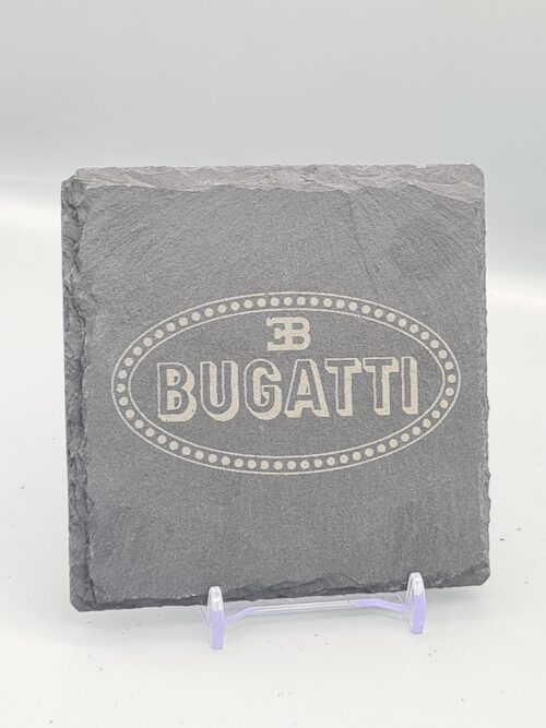 Bugatti Slate Coaster – Engraved Natural Slate Car Gift