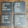 Group of Lyric Slate Coasters Group of Lyric Slate Coasters