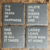 Group of Lyric Slate Coasters Group of Lyric Slate Coasters