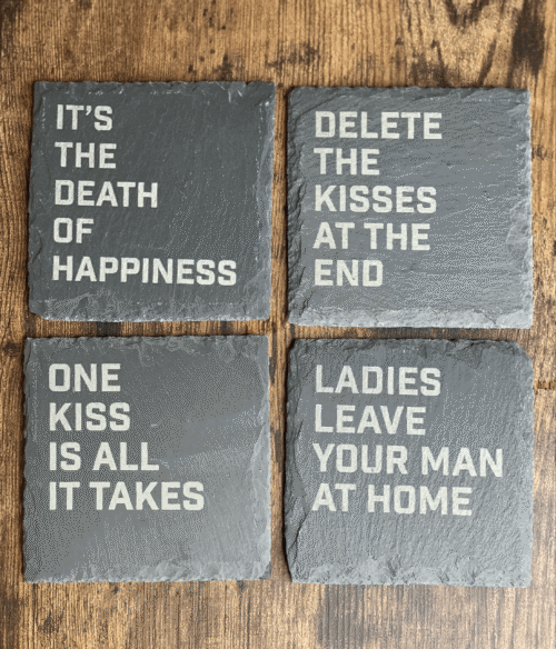 Group of Lyric Slate Coasters Group of Lyric Slate Coasters