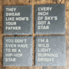 Group of Lyric Slate Coasters Group of Lyric Slate Coasters