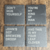 Group of Lyric Slate Coasters Group of Lyric Slate Coasters
